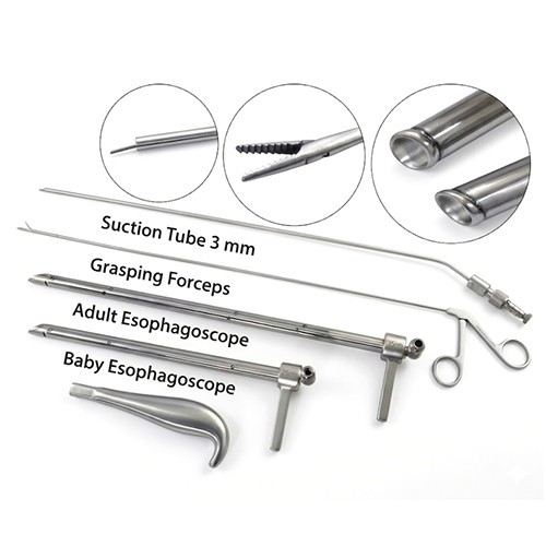New Surgical Esophagoscope Esophagoscopy Endoscope reusable 5 PCs Set