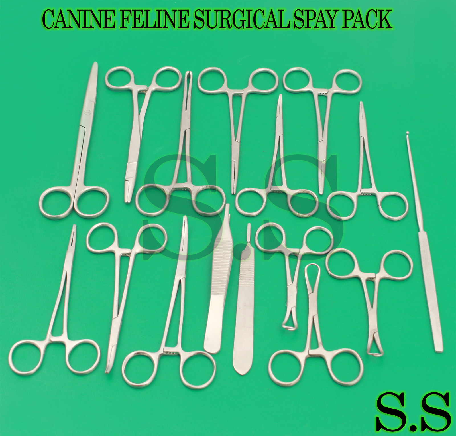 CANINE FELINE SURGICAL SPAY PACK VETERINARY INSTRUMENTS DS-1095