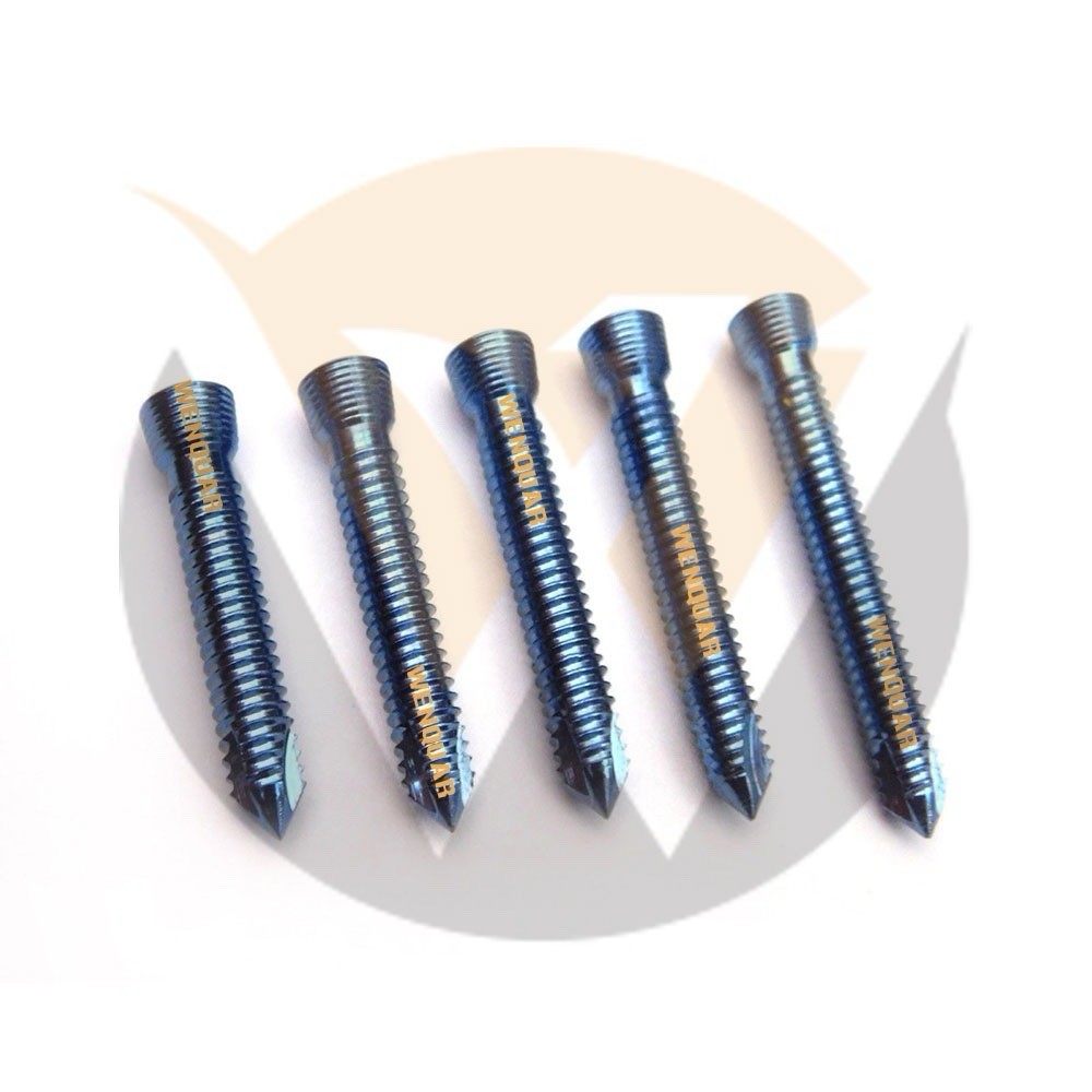 Locking (Safety Lock) Titanium Blue 2.4mm Ø Hex Head Screws Self Tapping 50 PCs