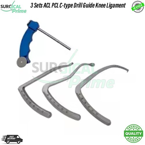 3 Sets ACL PCL C-type Drill Guide Knee Ligament Shoulder Femoral Tibia Guide