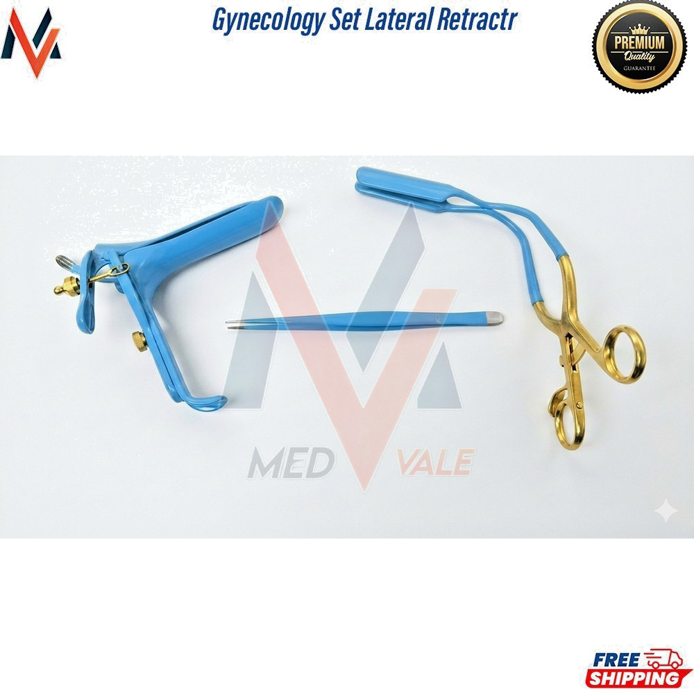 Gynecology Set – Lateral Retractor, Grave Vaginal Speculum, Dissecting Tweezers