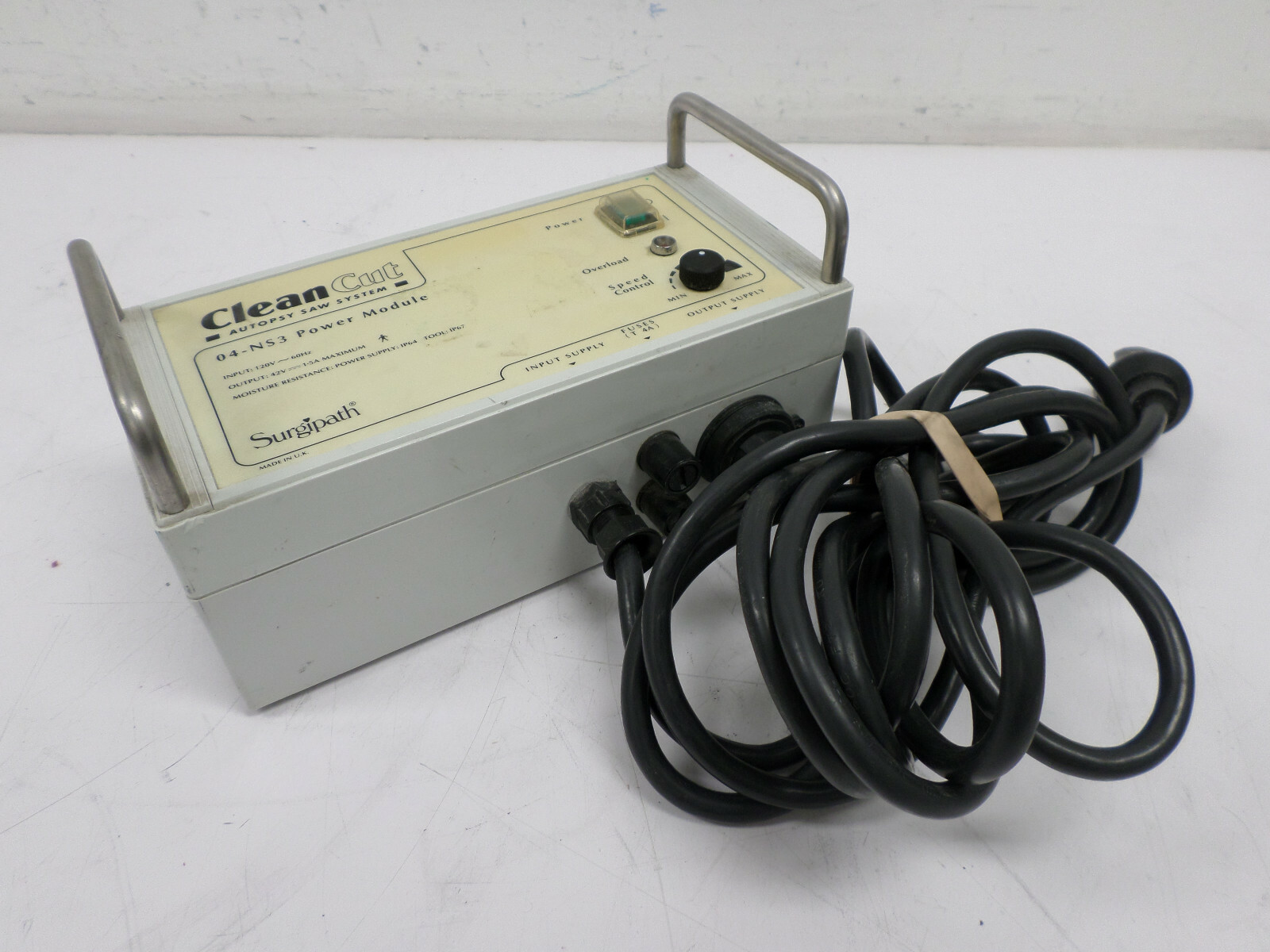 Surgipath 04-NS3 Power Module 04NS3110T for Clean Cut Autopsy Saw System