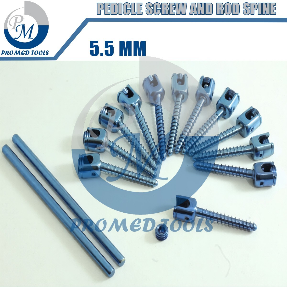 Posterior Spine System Pedicle Screw And Rod Spine 5.5 mm 14 PCs Set Chaghi Trad