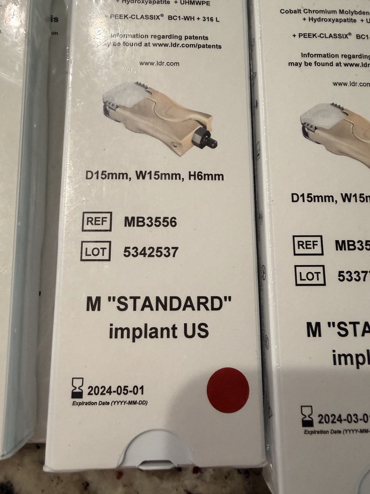 LDR Mobi-C Cervical Disc Prosthesis Implant, M Standard, MB3376 US Ortho