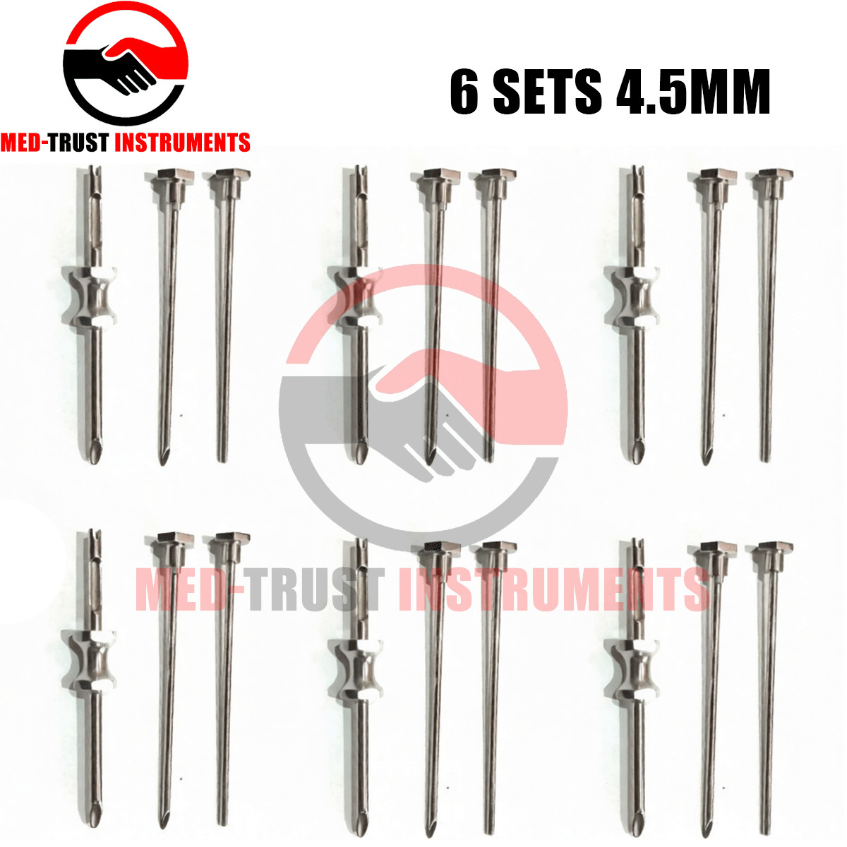 6 Sets HRT Trocar 4.5 mm Hormone Replacement Pellet Insertion Kit