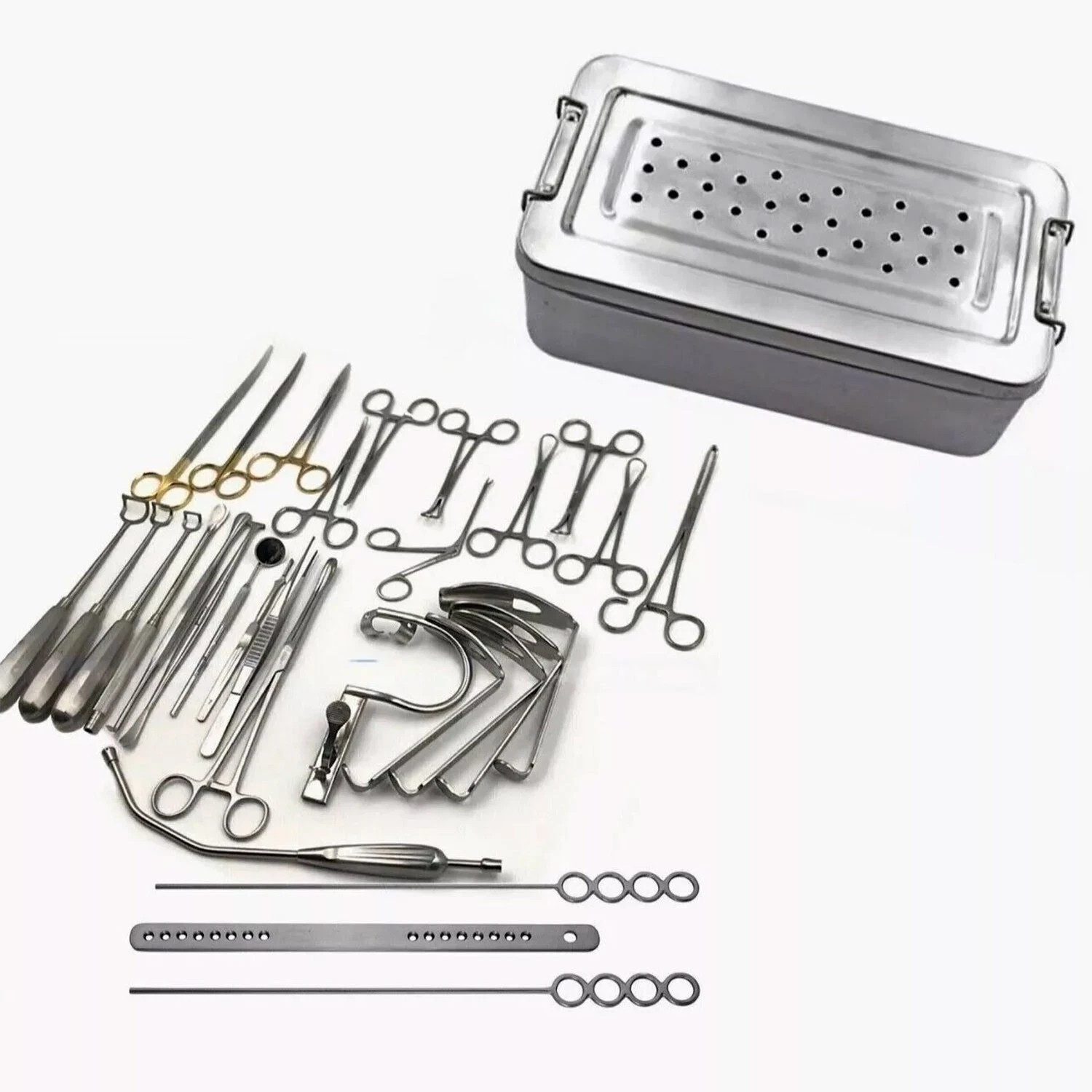 Adenoidectomy & Tonsillectomy Instruments 30 piece Set Stainless Steel Box