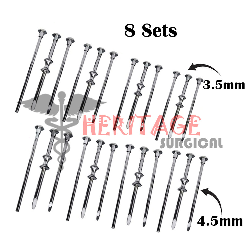 HRT Trocar 3.5,mm and 4.5mm Hormone Replacement Pellet insertion trocars 8 Sets