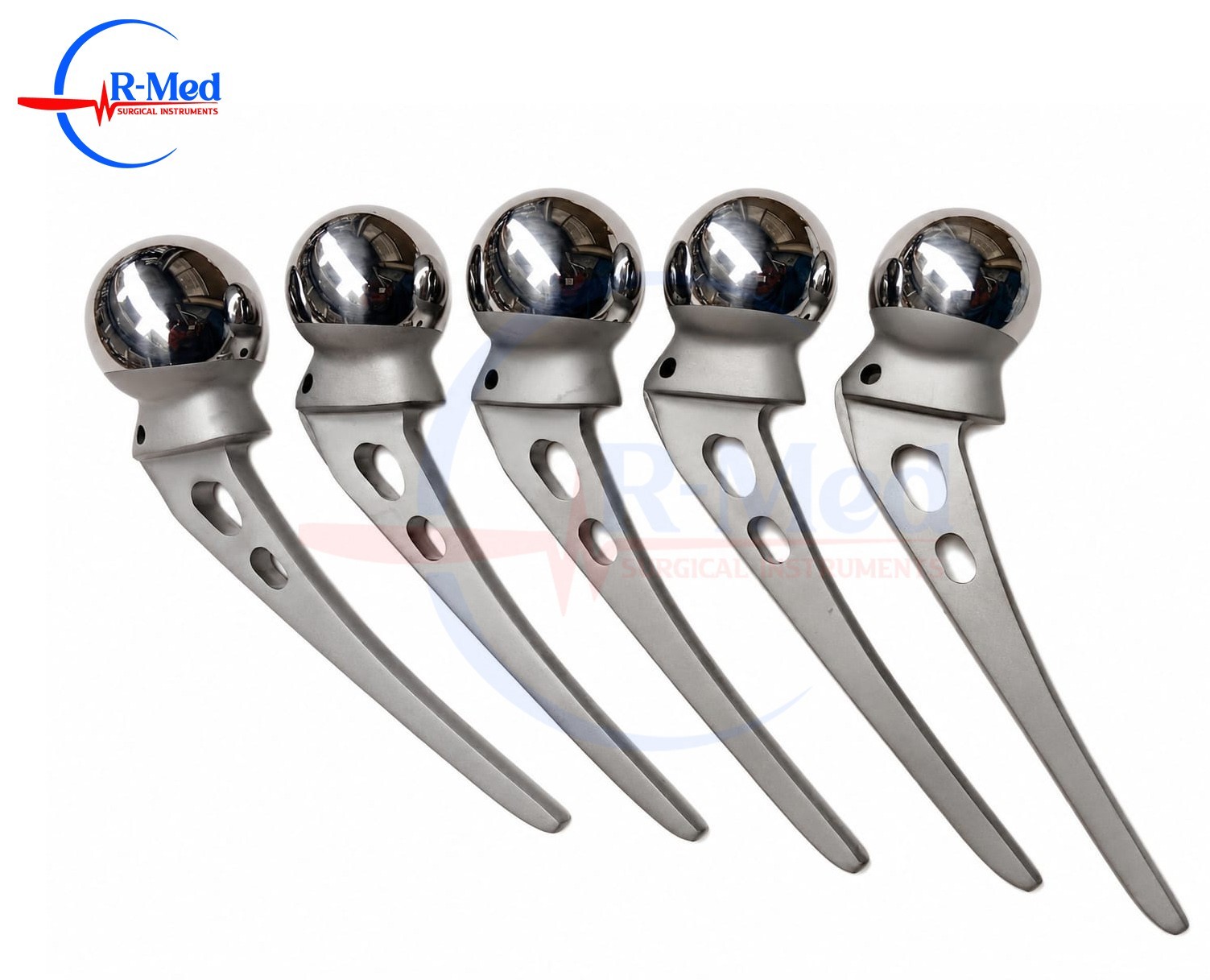 AMP Hip Prosthesis Orthopedic Instruments Set 48,49,50,51,52mm 5 Pieces Lot