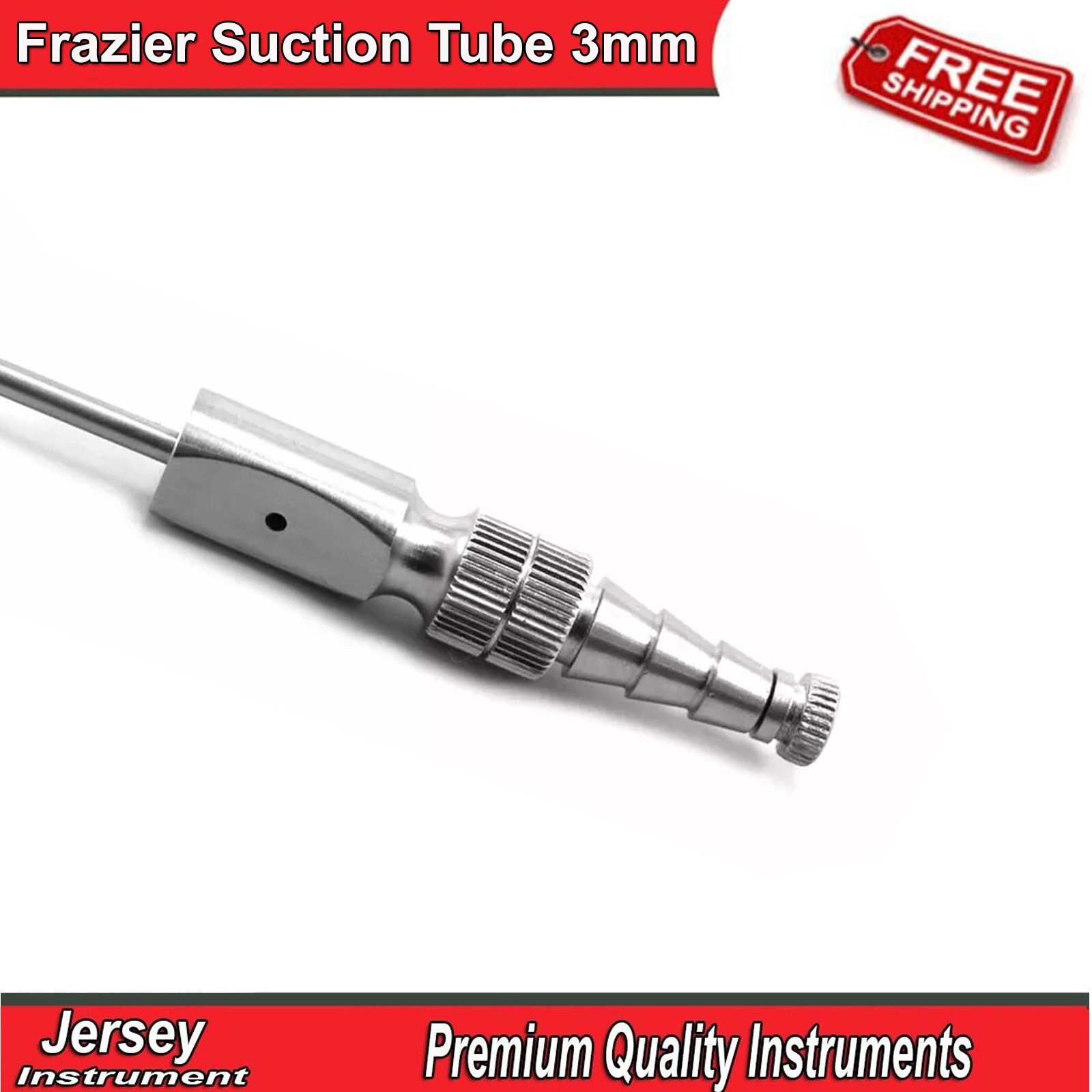 Dental Frazier Suction Tube 3mm Surgical ENT Cleaning Aspirator Diagnostic Tools