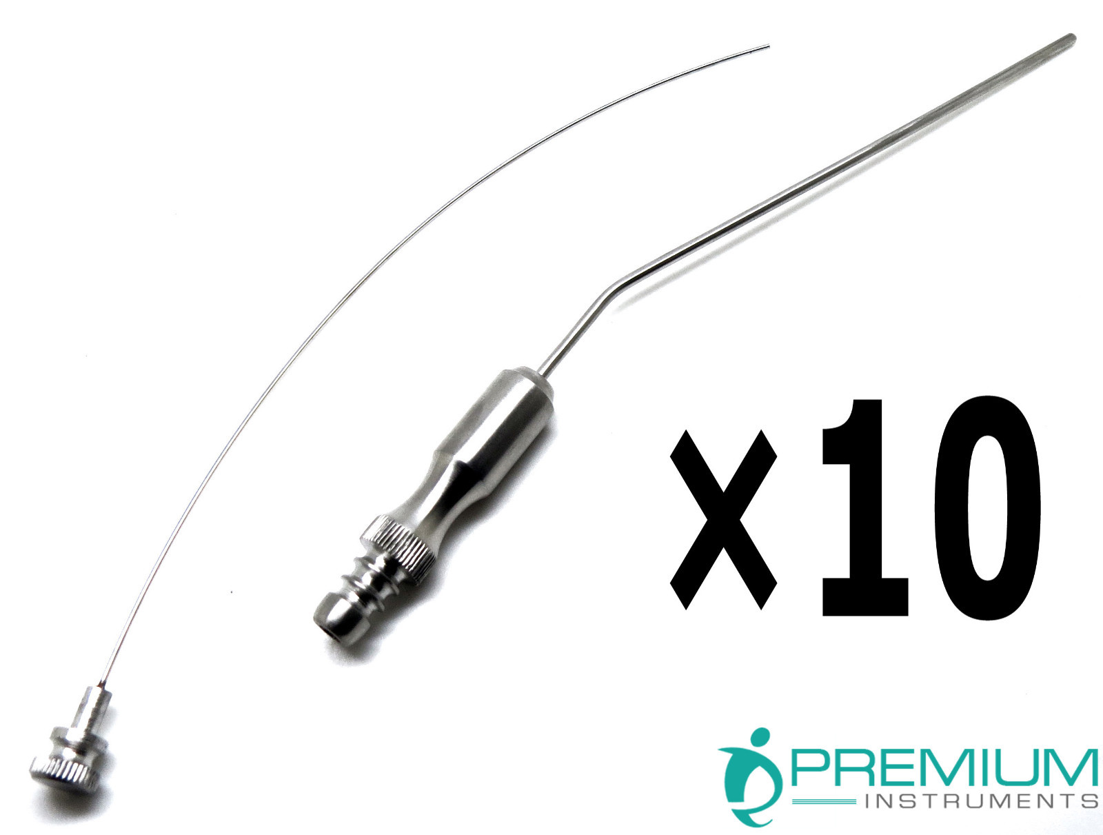10 Pcs Surgical Frazier Tube No. 7 Aspirator 2.33mm Diagnostic 7.6″ Instruments