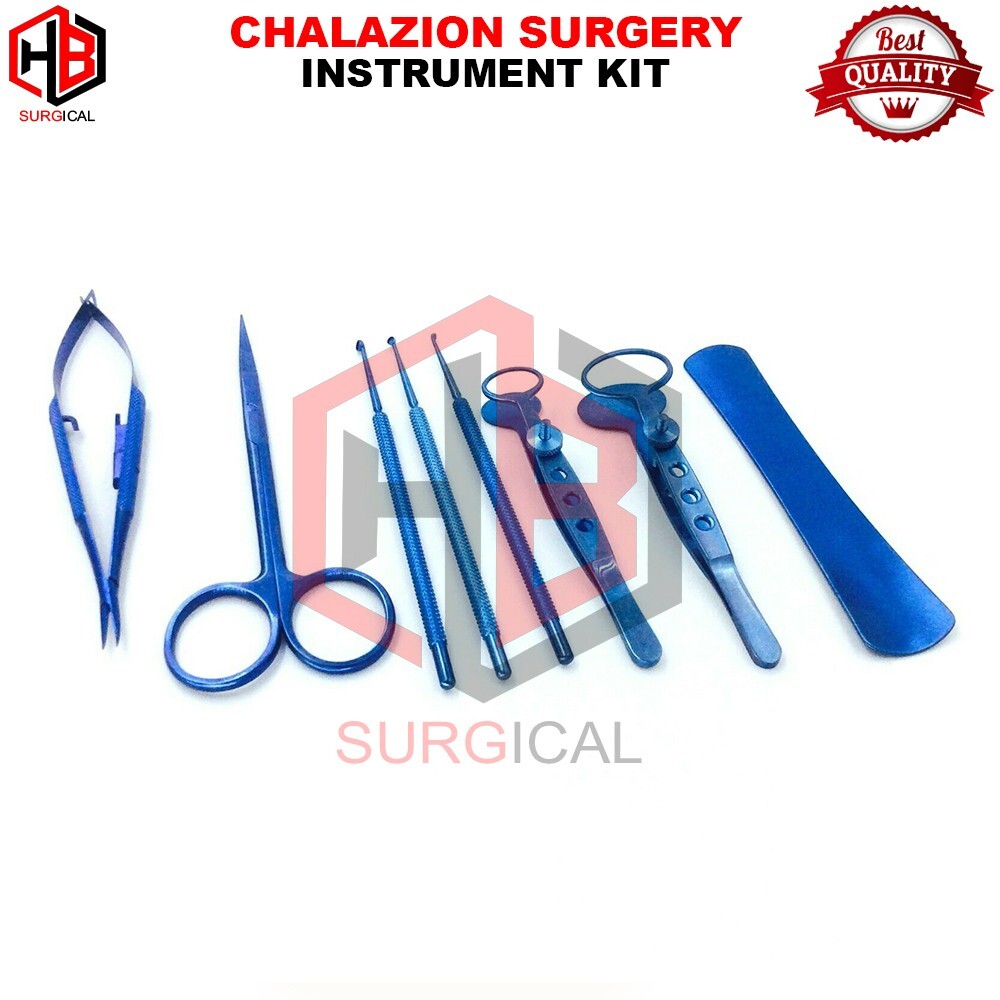 CHALAZION SURGERY SET 8 Pcs Titanium Ophthalmic Surgical Instruments Set