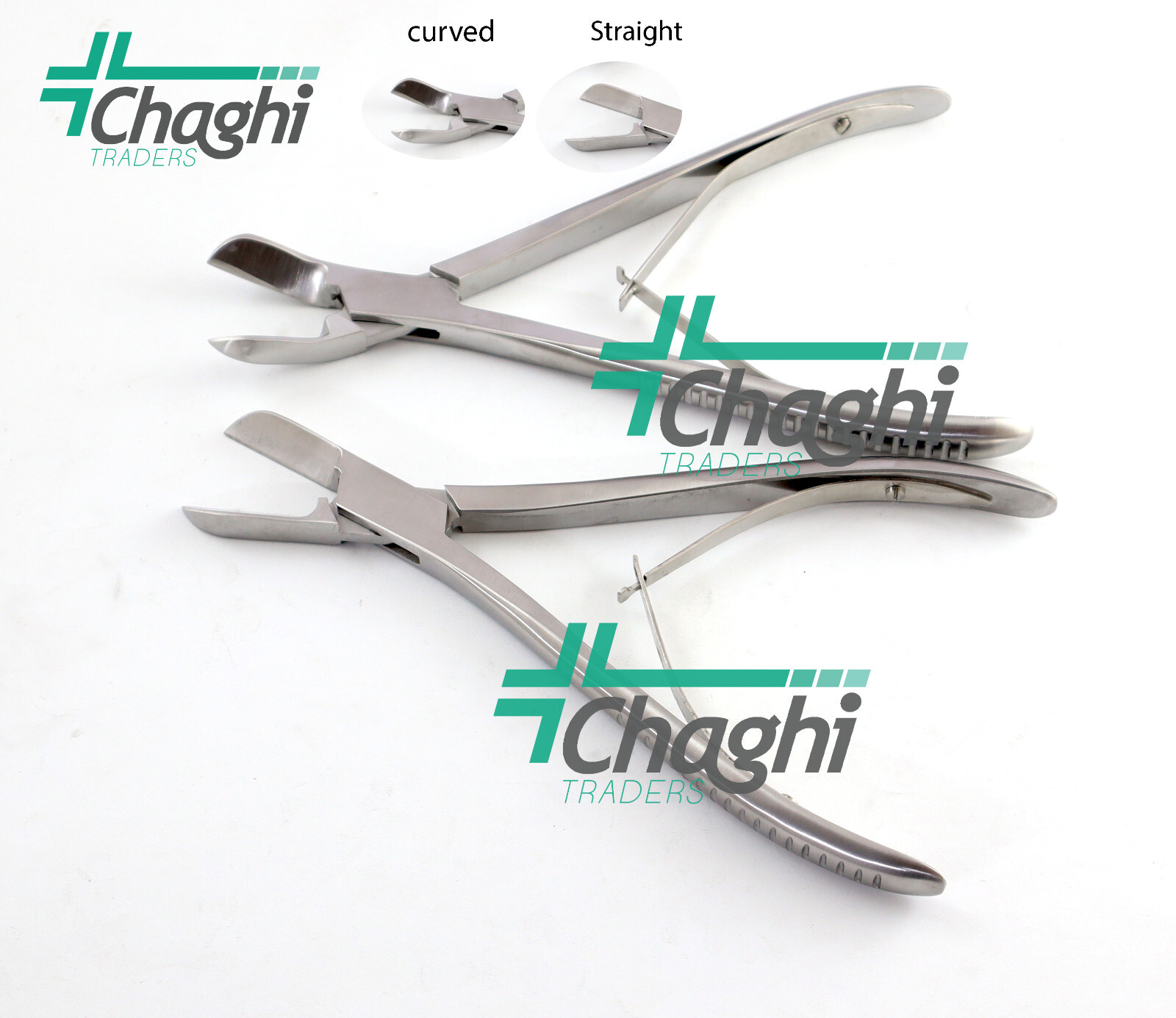 Liston Bone Cutting Forceps 22 cm curved and straight 2 PCs Set By Chaghi Trader