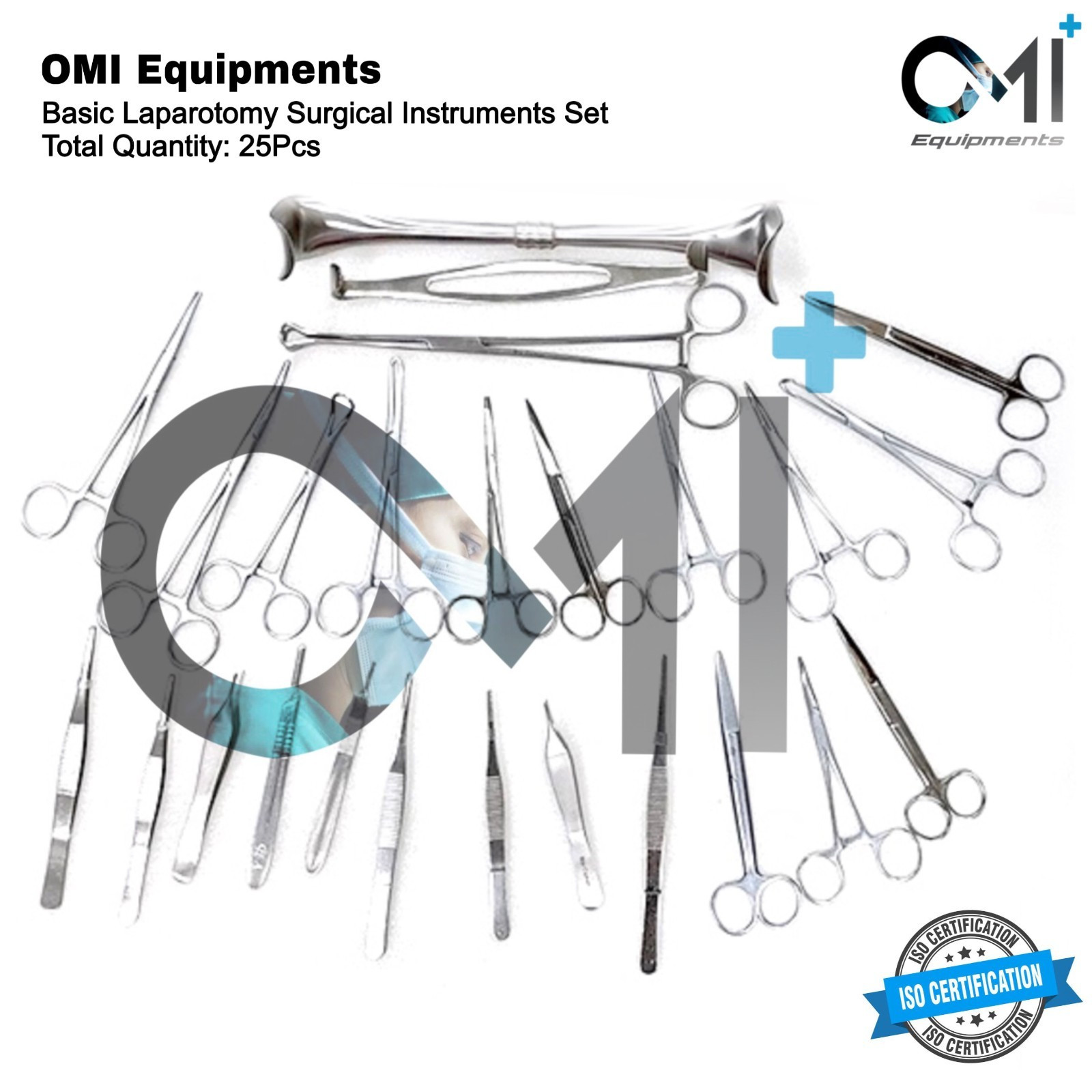 General Surgery Basic Laparotomy Surgical Instruments Set Of 25 PCs | OldMed