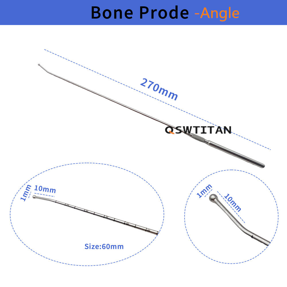 Nerve Root probe Straight Angle with Round tips Veterinary Orthopedic Instrument