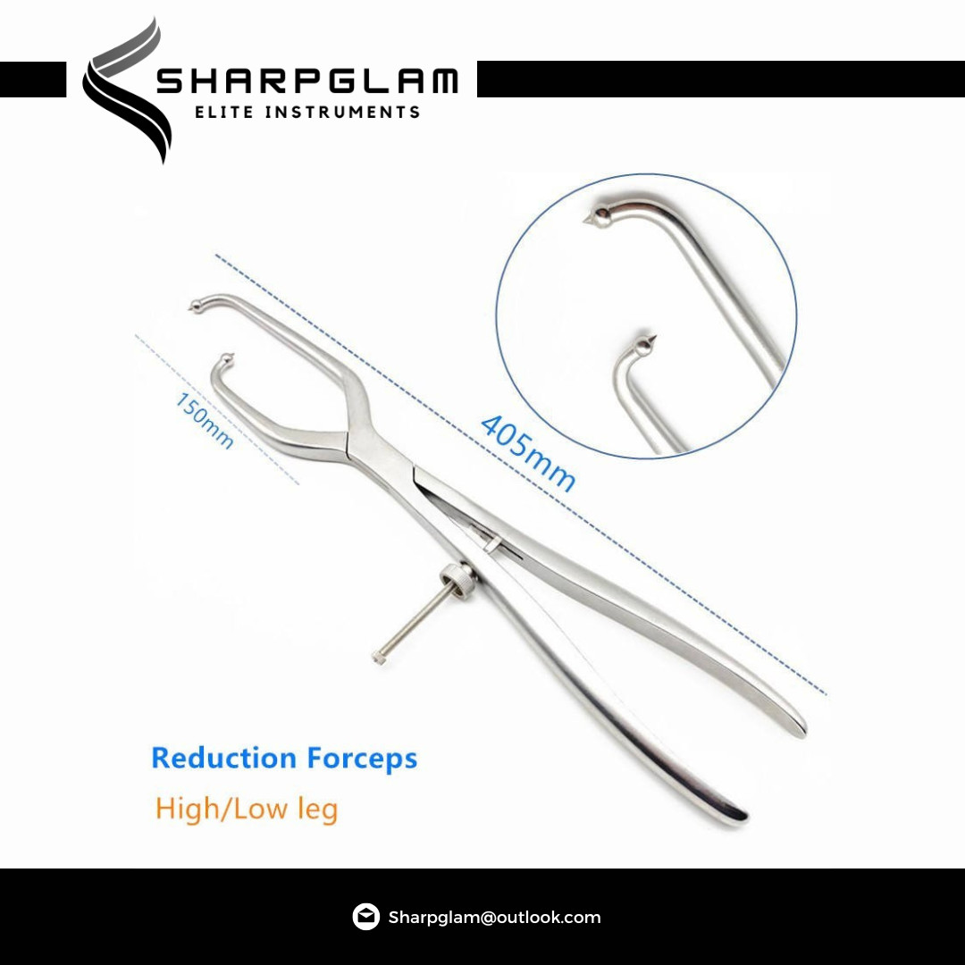 Sharpglam Orthopedic Pointed Reduction Forceps with 3 Ball High/Low Leg Tool CE