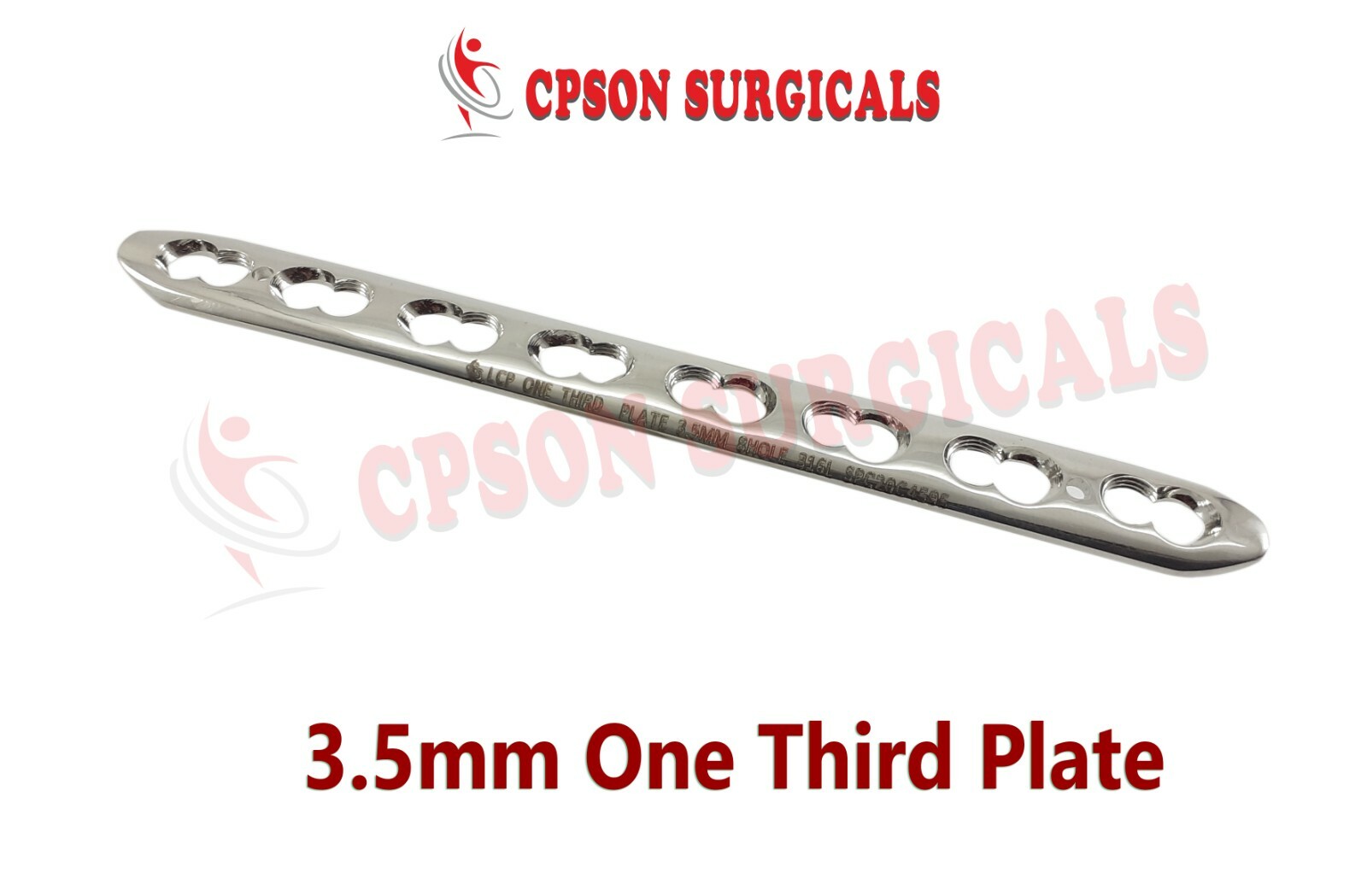 LCP One Third 3.5mm Plate Set of 5pcs (6H, 7H, 8H, 9H & 10H) Veterinary SS