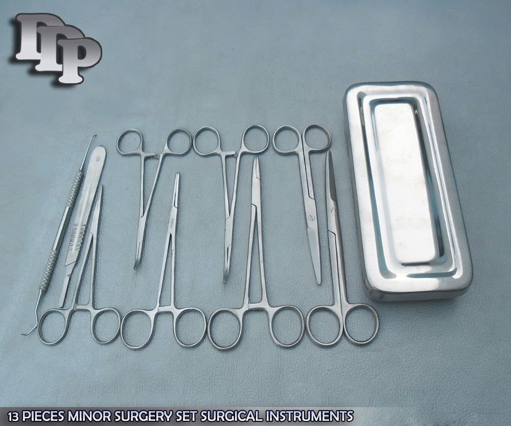 13 PIECES MINOR SURGERY SET SURGICAL INSTRUMENTS DS-858
