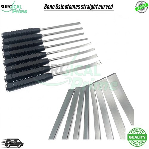 Orthopedics Osteotomes Bone Osteotomes straight curved Veterinary 8 Pcs Set