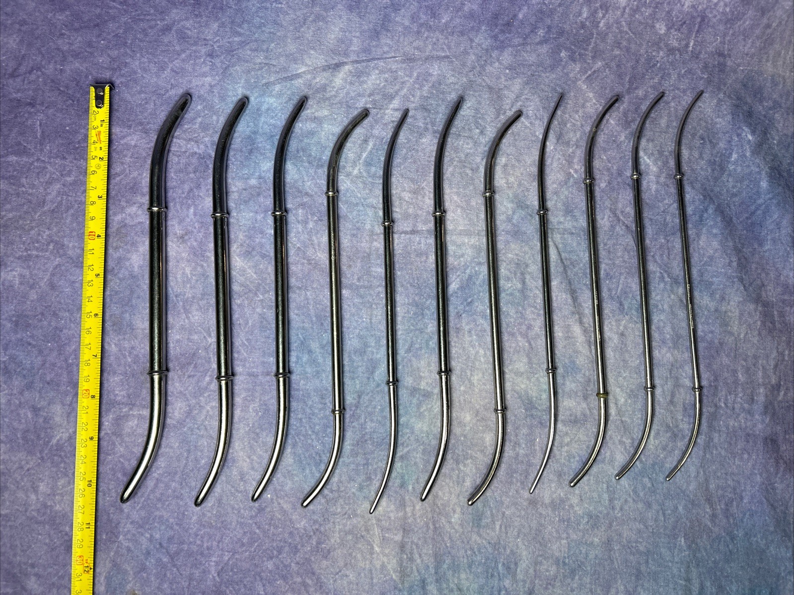 Lot of 11 Sklar & Scheerer Hank Uterine Dilators Double End Urology Instruments