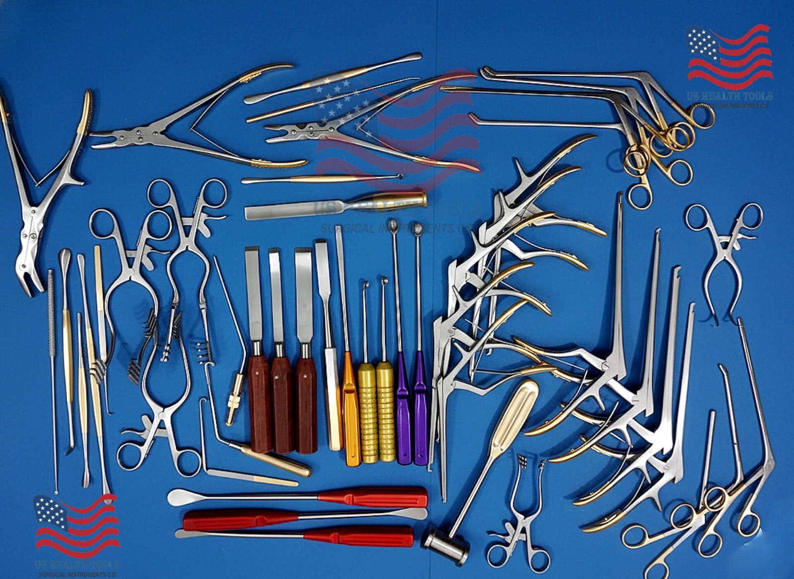Spine Laminectomy Complete Instruments Full Set 47 Pcs Orthopedic Instruments