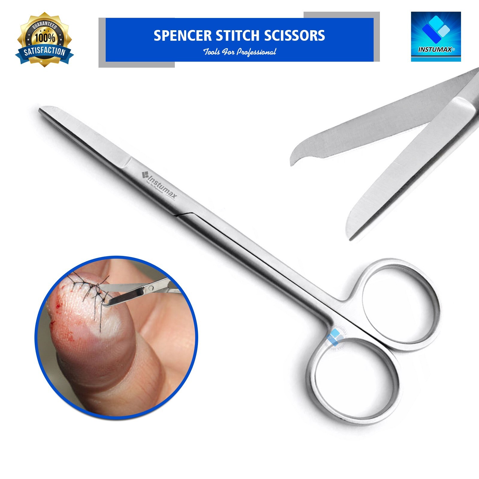 Universal Surgical Instruments Set Needle Holder Forceps Tissue Suture Scissors