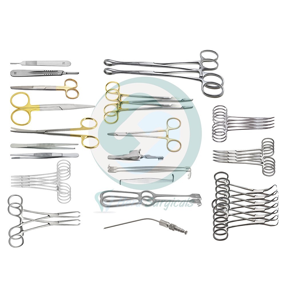 Minor Surgery Set Stainless Steel General Surgery Instruments With Aluminum Box