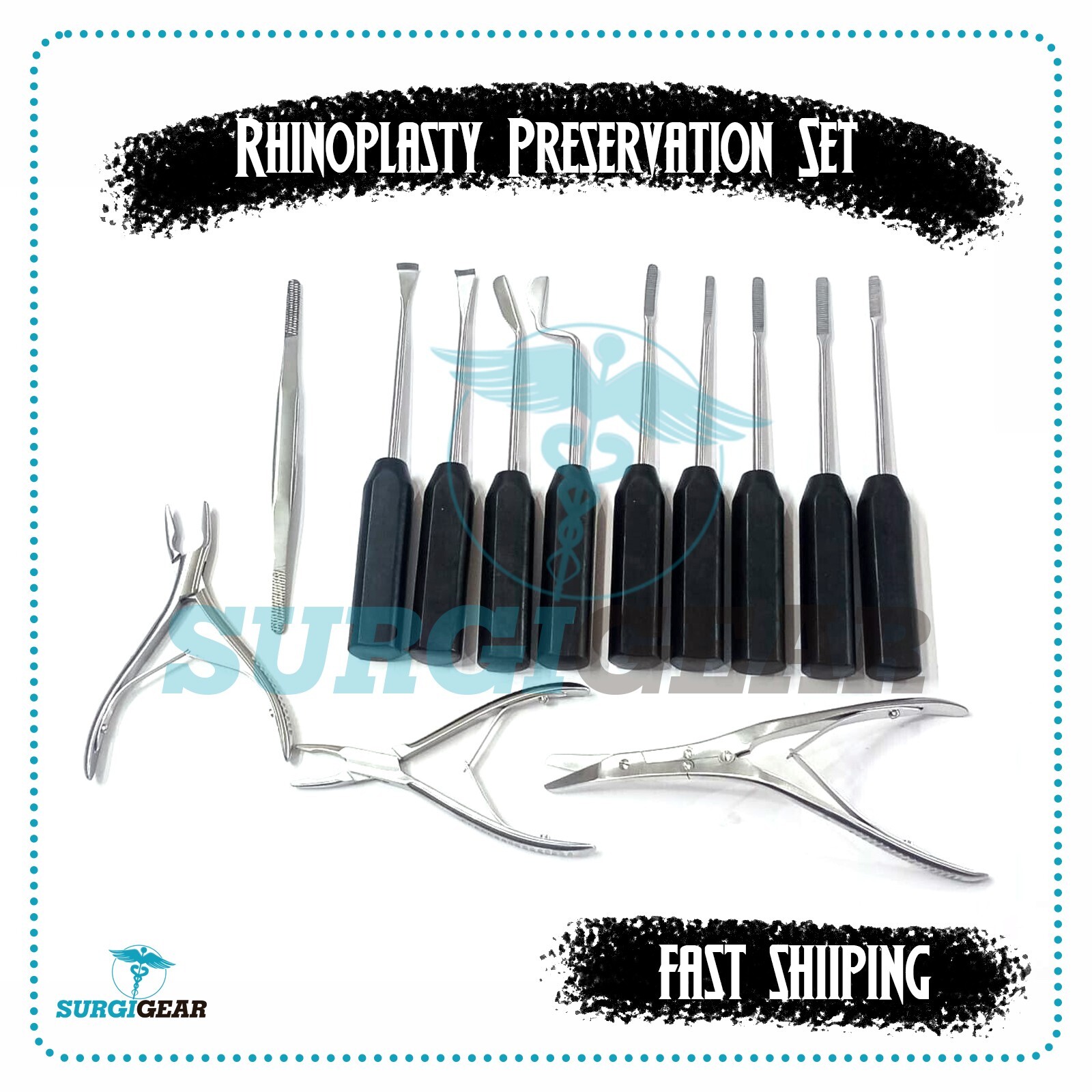 13 Pcs Rhinoplasty Preservation Instruments Set German Grade