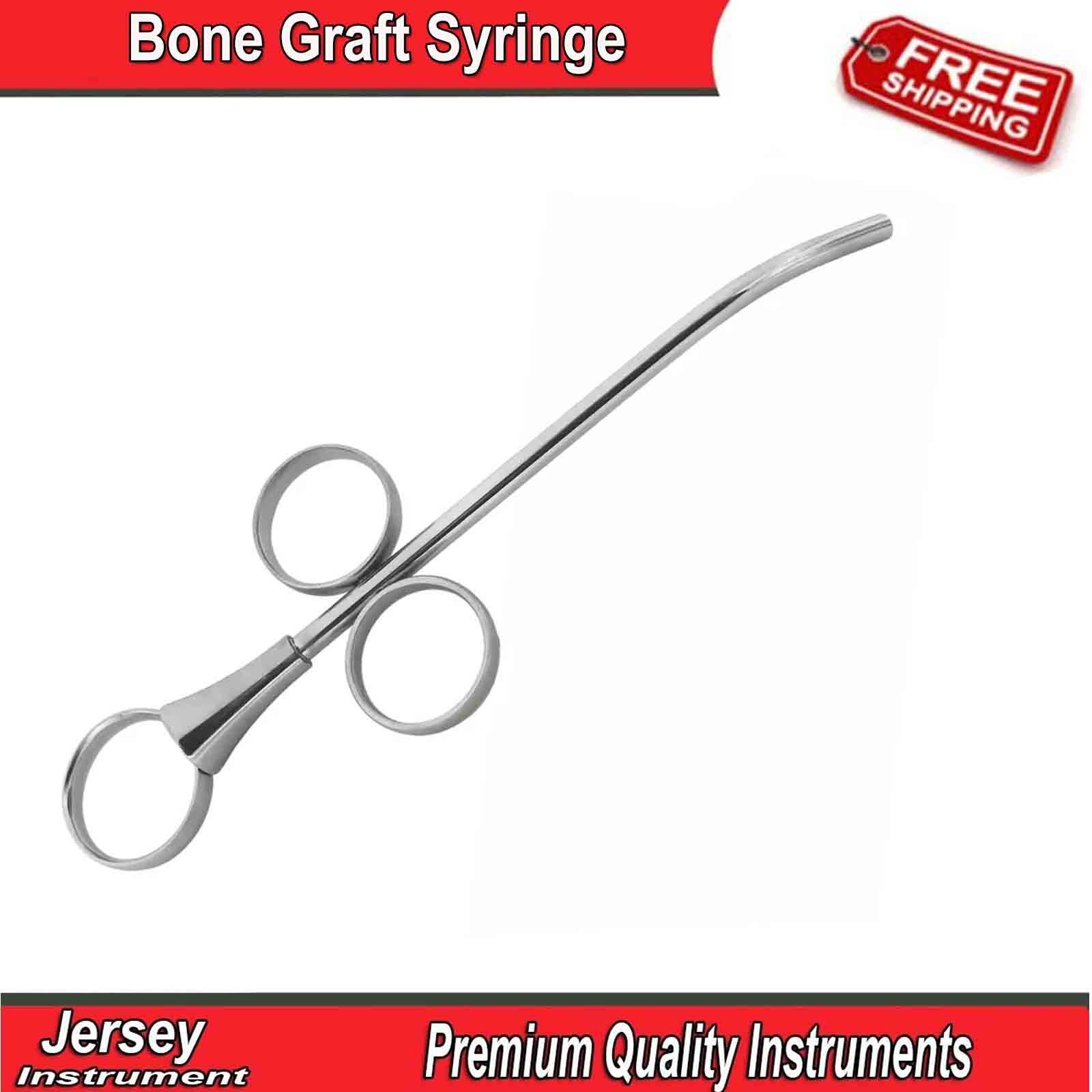 Dental Bone Graft Syringe Curved Surgical Implant Sinus Lift Grafting Instrument