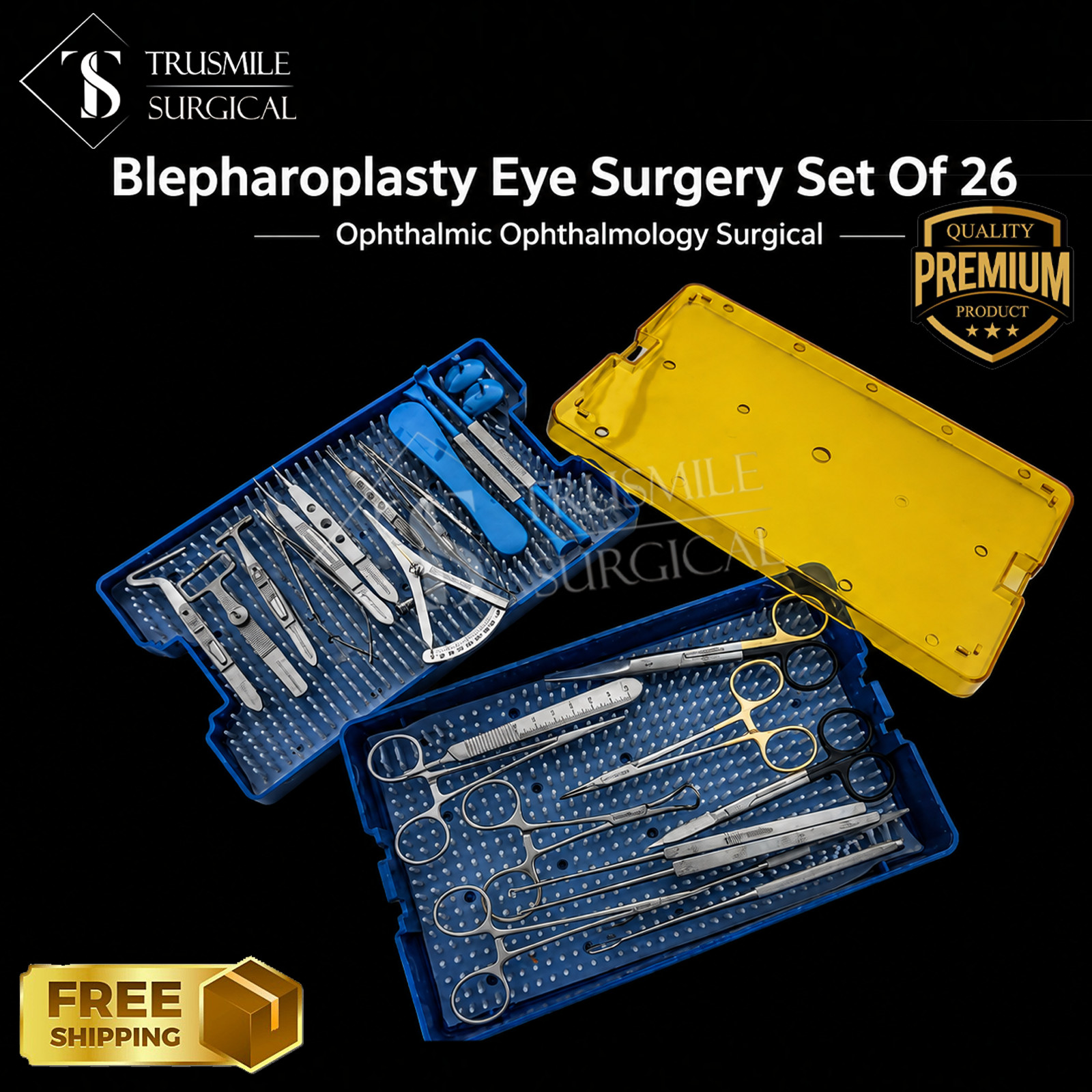 Blepharoplasty Eye Surgery Set Of 26 Ophthalmic Ophthalmology Surgical