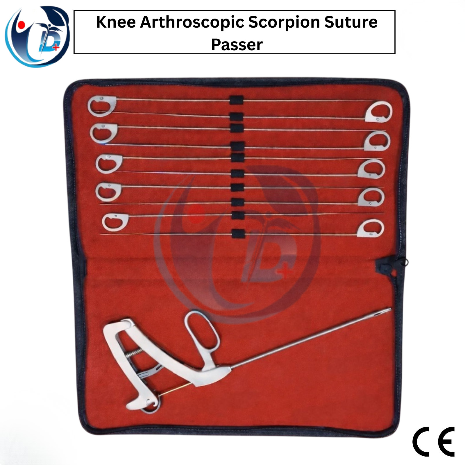 Knee arthroscopy Scorpion Suture Passer Straight 3.5mm With 10Needles Instrument
