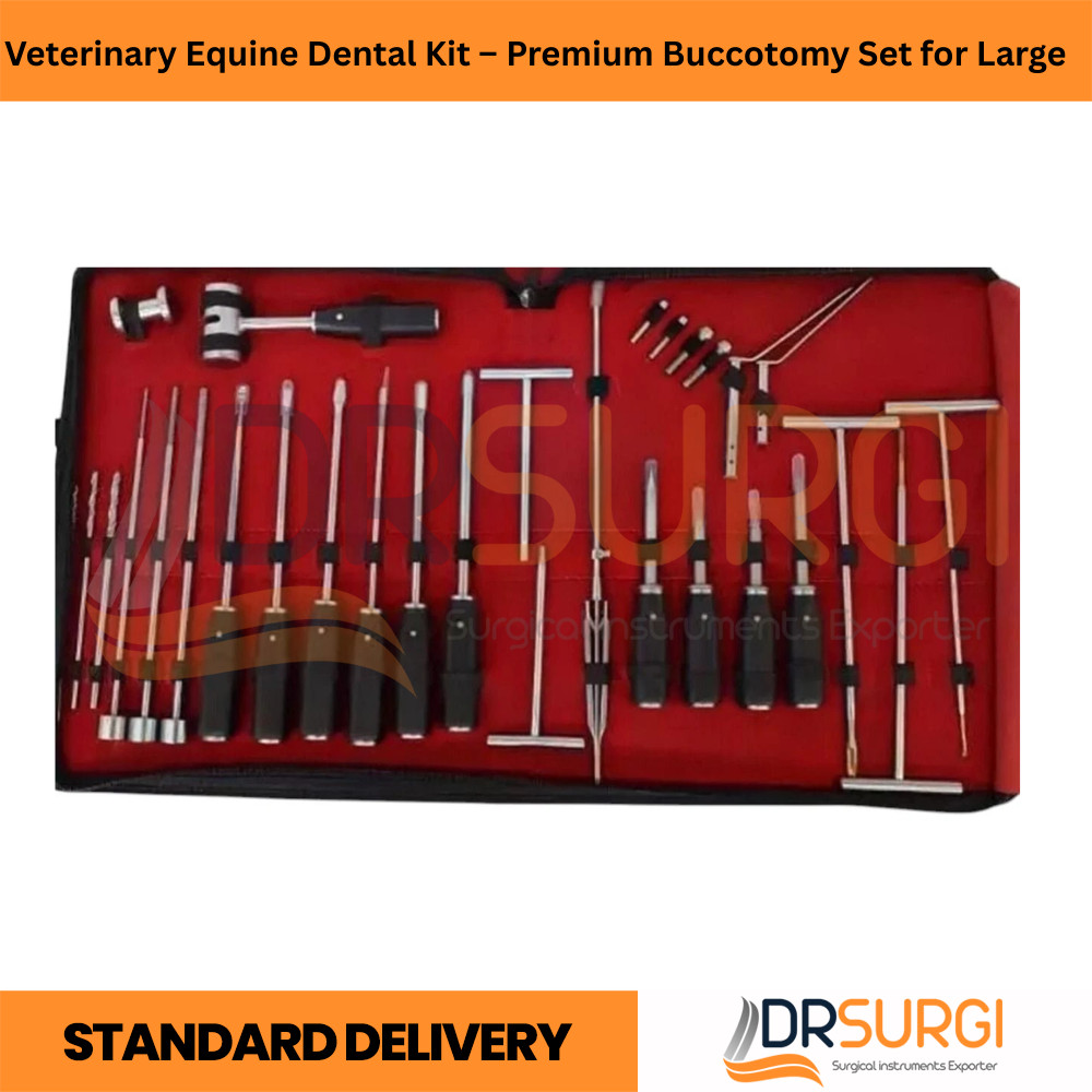 Veterinary Equine Dental Kit – Premium Buccotomy Set for Large Animal Dentistry