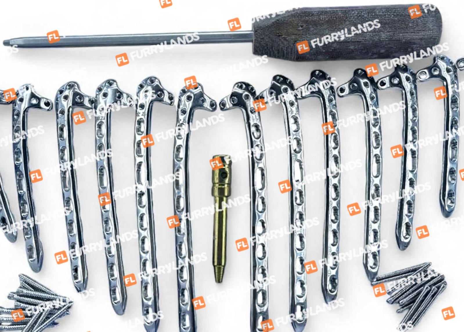 Locking with Support (4-10H) L&R & Screws 126 Pcs SS 316L