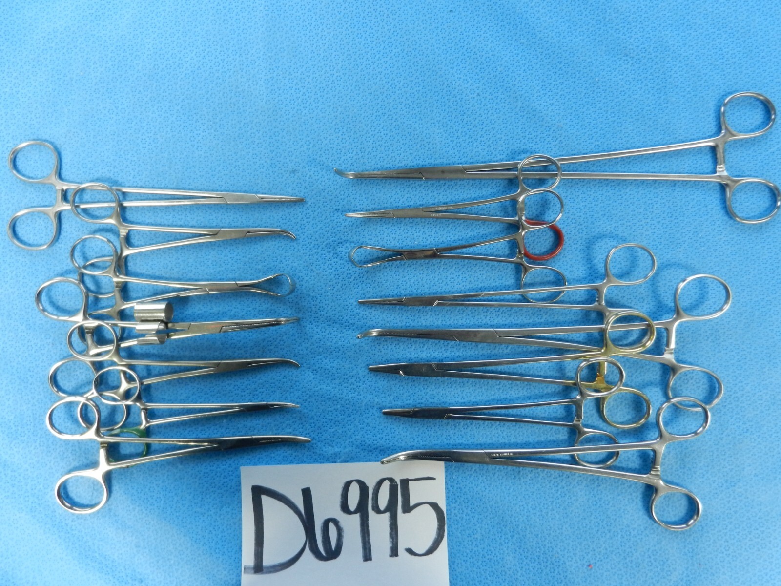 D6995 Codman Aesculap Miltex Weck Surgical Forceps Lot of 15 Approx 12.5-28cm