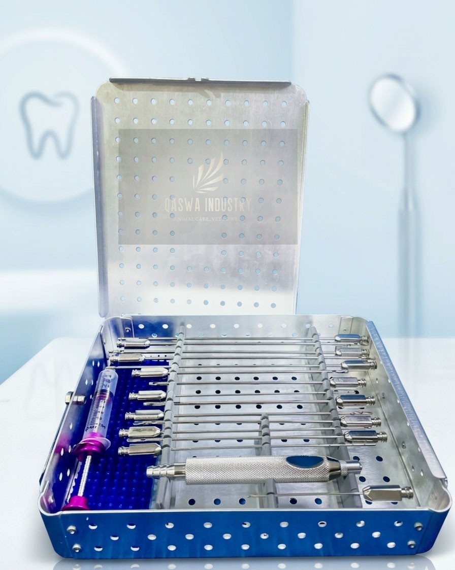 Complete Liposuction Cannulas Kit For Face/Neck Fat Transfer In German Grade SS