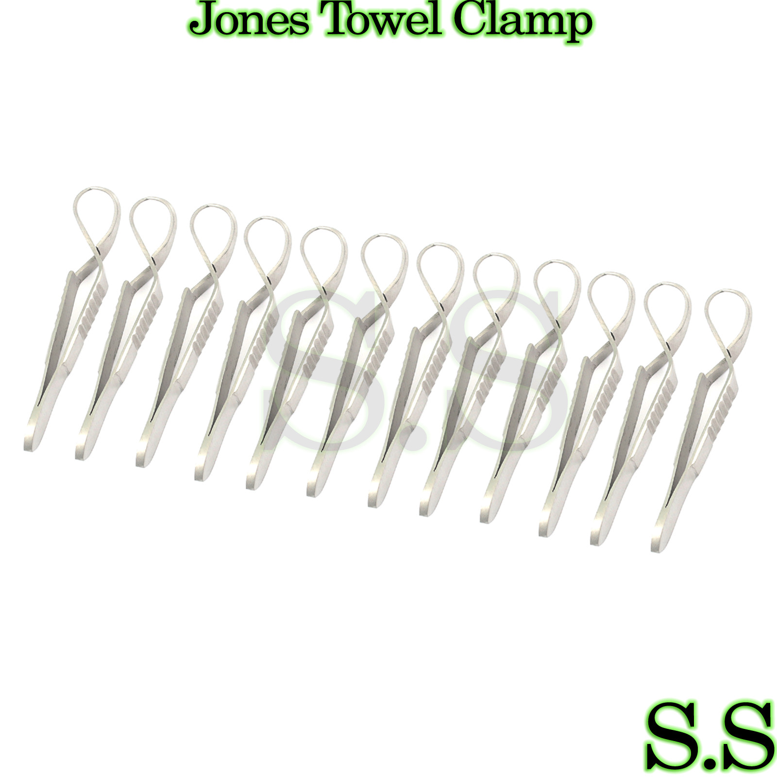 12 Jones Towel Clamp 2.5″ Surgical ENT Veterinary Instruments