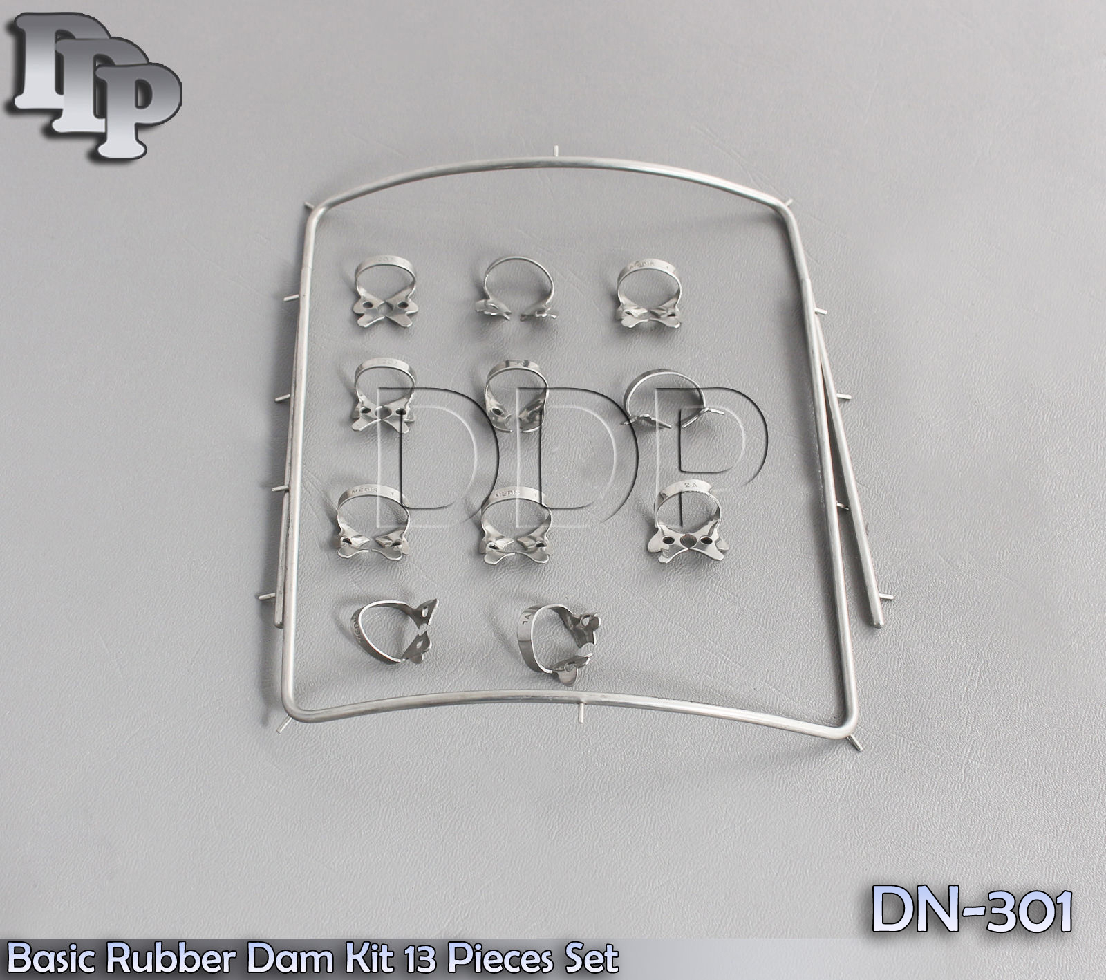 Basic Rubber Dam Kit 13 Pieces Set Dental Surgical Instruments, DN-301
