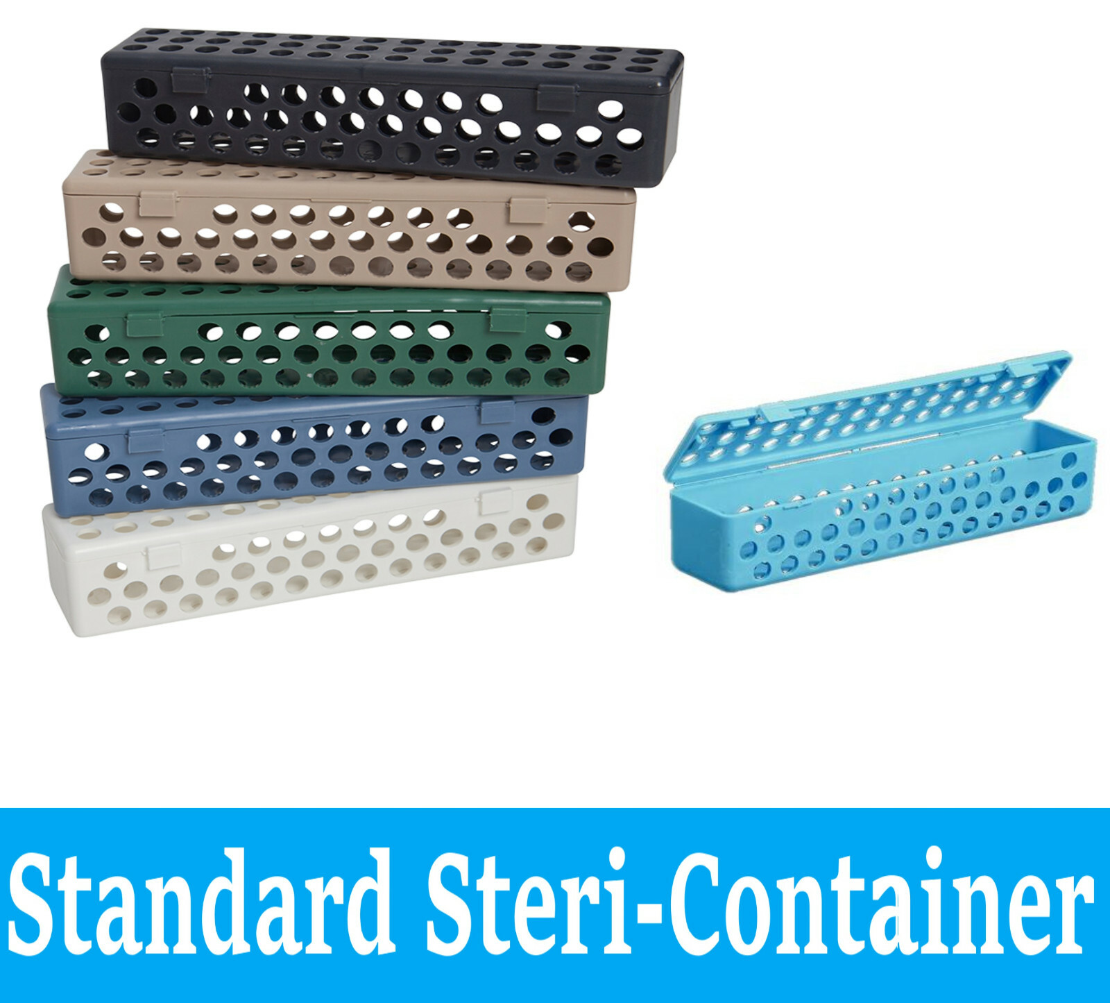 Dental Tattoo Instrument Steri Container Case Fully Autoclave Medical Pick Color