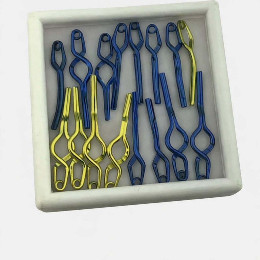 Yasargil Aneurysm Clips Set 15 PCS Titanium Neurosurgery Instruments