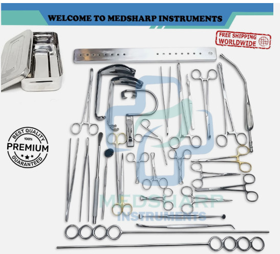 Tonsillectomy and Adenoidectomy 30 pcs kit Surgical Instrument Set with Free Box