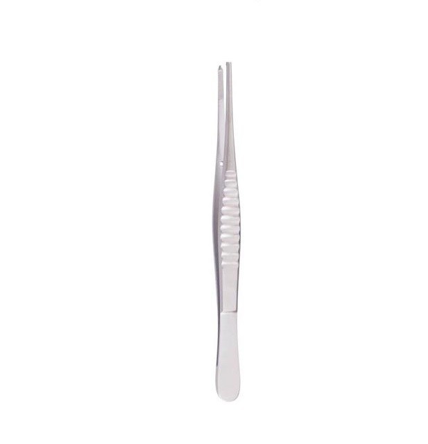 Set of 6 Tissue Forceps, 7″, Standard Pattern, Straight Tips, 1 x 2 Teeth