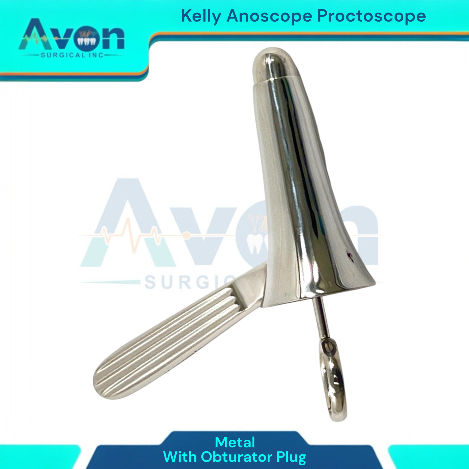 Kelly Proctoscope Anoscope Rectal Speculum with Obturator Plug OBGYN Instrument