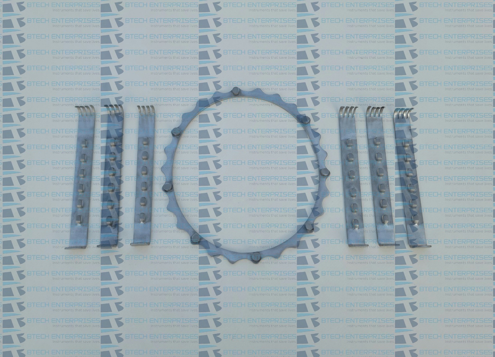 Turner WarWick Ring Retractor With Blades Set of 7 Urethroplasty