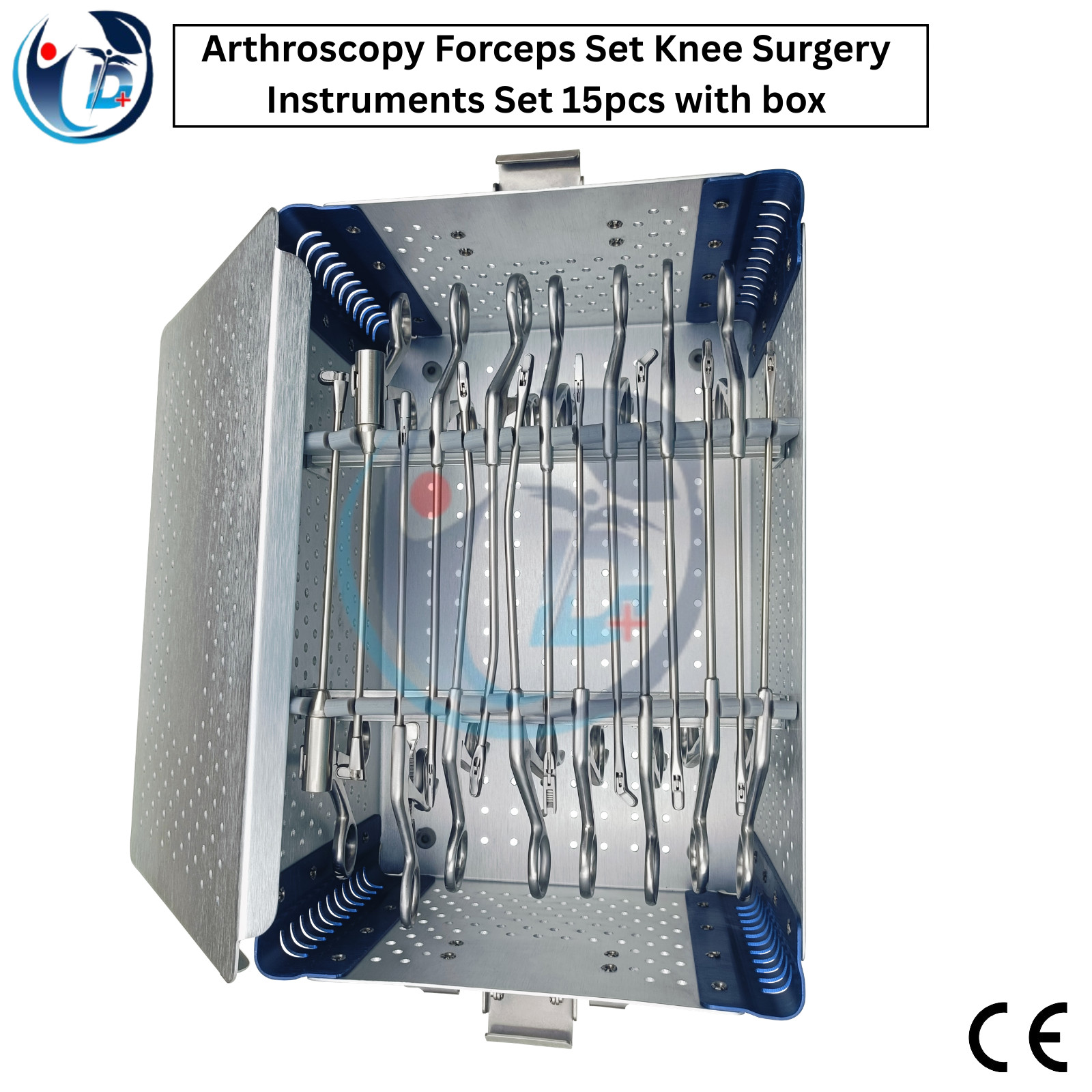 Arthroscopy Forceps Set 15 Pcs Knee Surgery Instruments w/ Sterilization Box