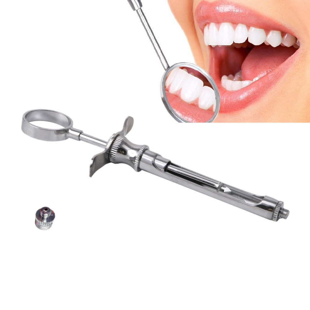 Dental Aspirating Syringe Dentistry Surgical Instruments Stainless Steel 1.8 ml