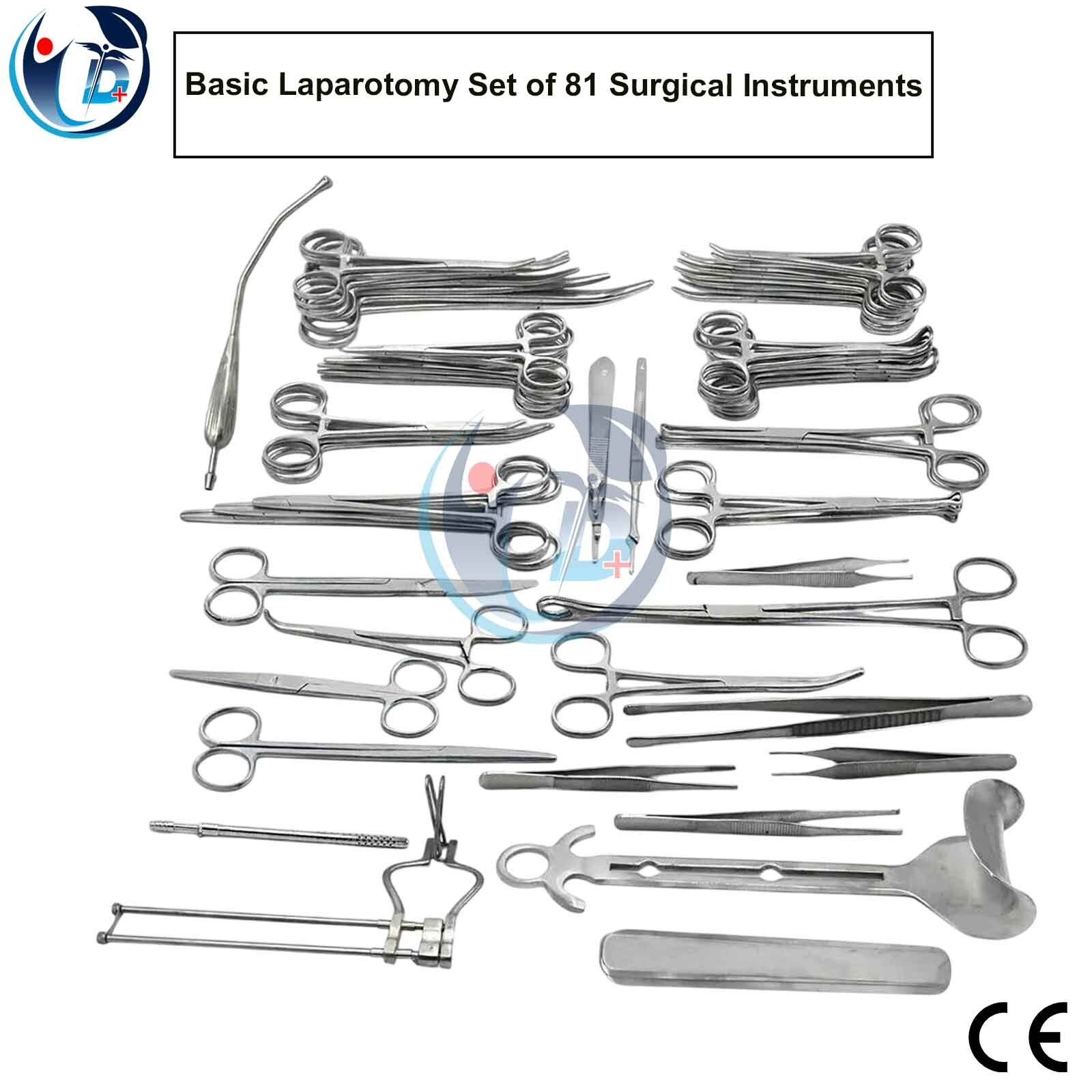 Basic Laparotomy Set of 81 Pcs Surgical Instruments