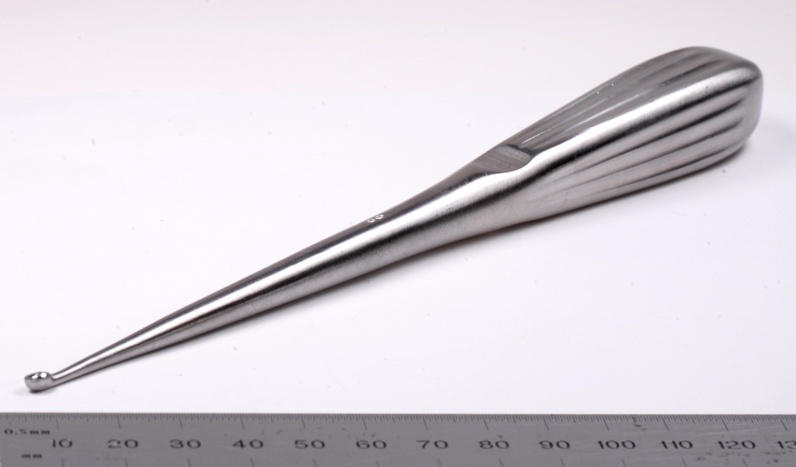 Aesculap #MD483 Bruns Bone Curette 8″ Fig. 00 Straight Surgical Germany Stainles