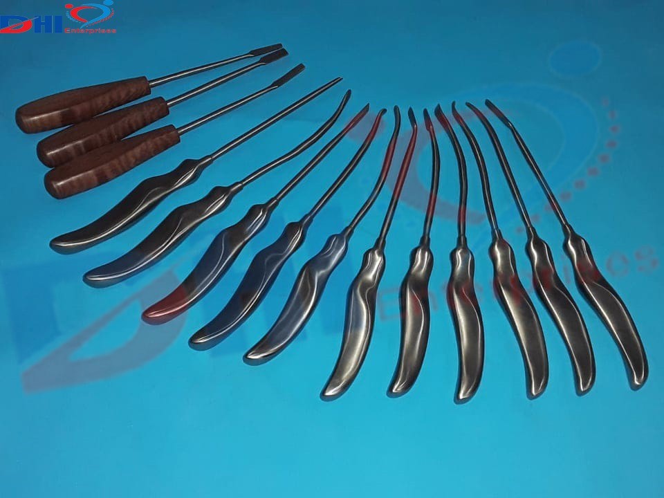Daniel Endoscopic Forehead Lift Dissectors Set 14 Pcs Facial Plastic Surgery