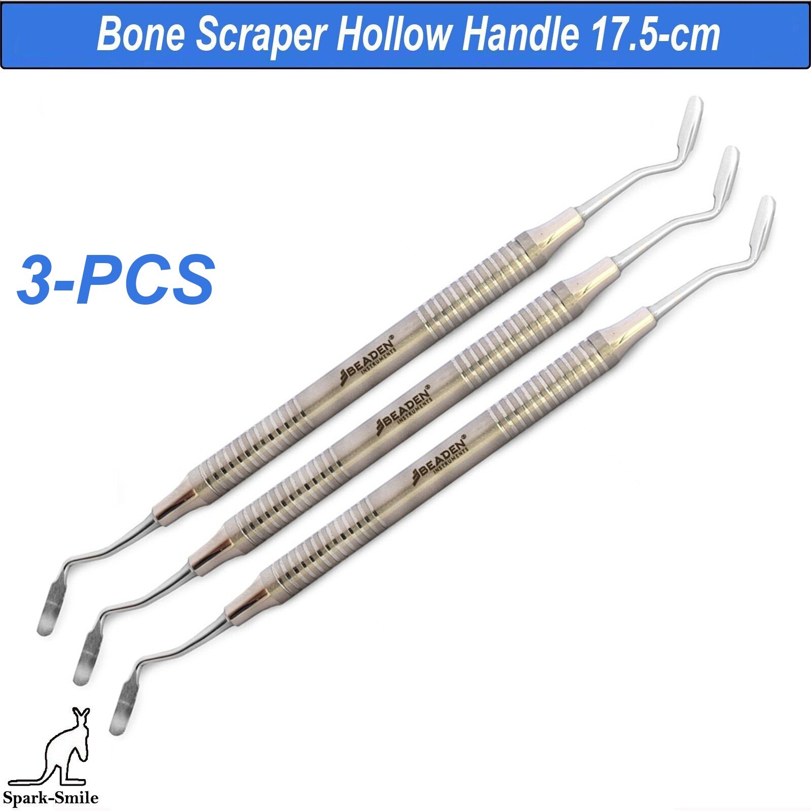 Dental Bone Grafting Scraper Hollow Handle Implant Surgery Instruments 3 Pcs New
