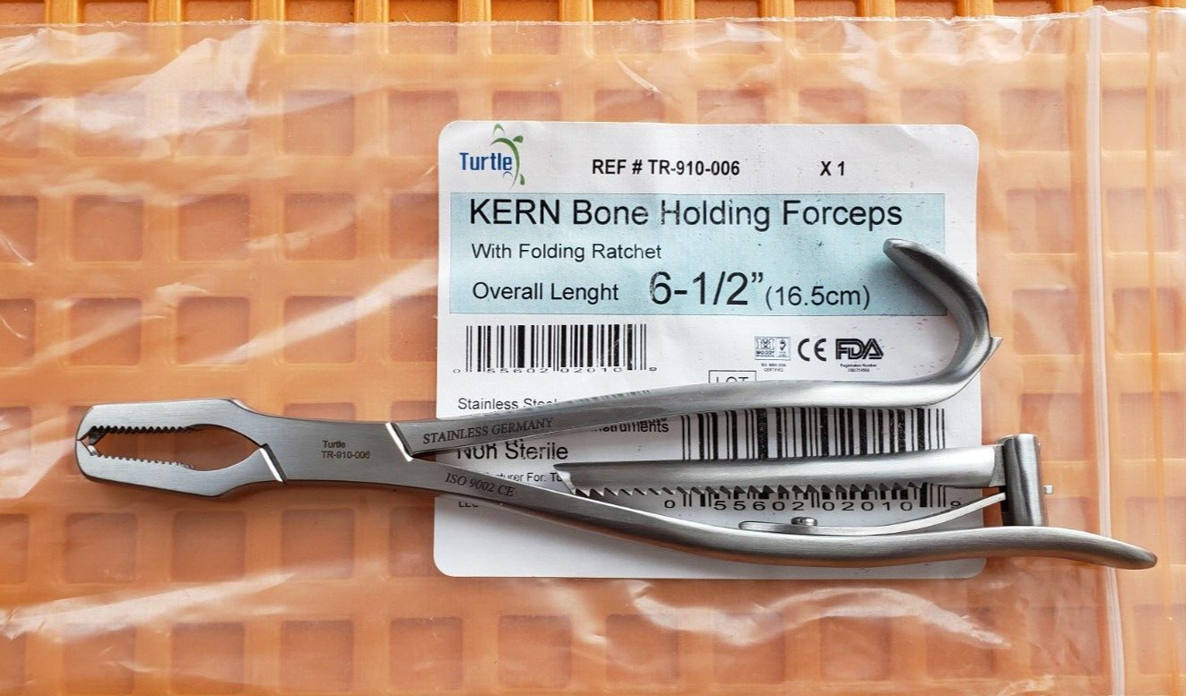Turtle Orthopedic Pediatric KERN Bone Holding Forceps 6.5″ W- Ratchet