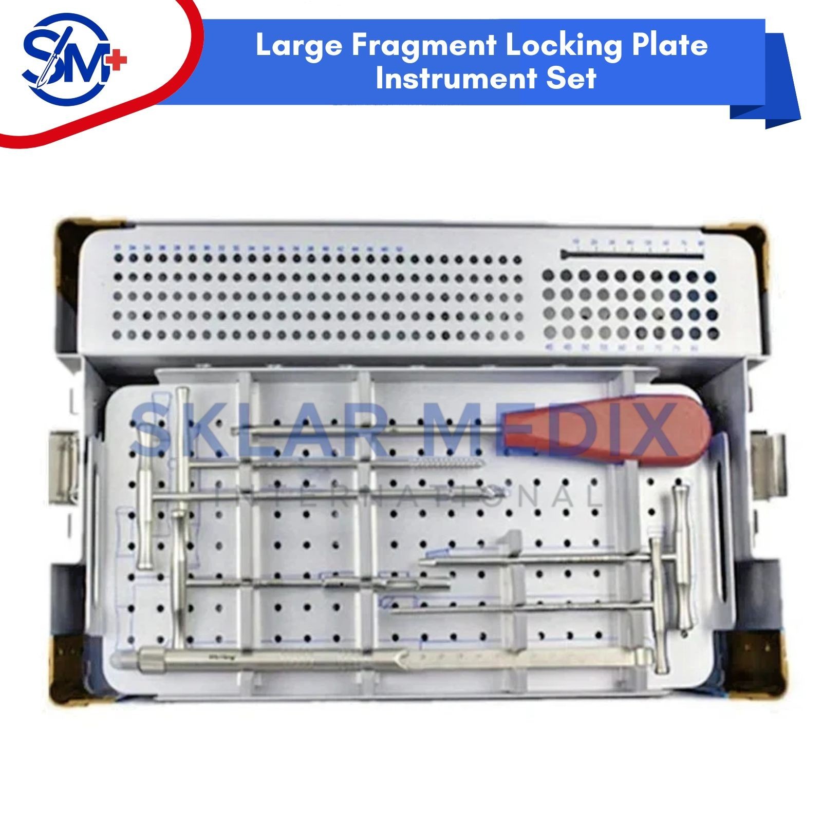 Orthopedic Surgical Instruments Large Fragment Locking Plate Instrument Set CE